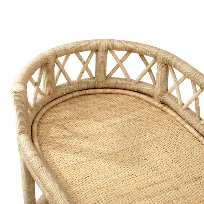 Trolley Dorini natural rattan