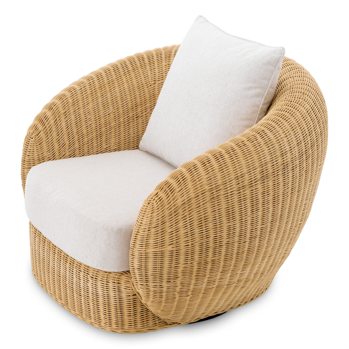 Curved Natural Rattan Chair Rafael | Eichholtzmh.com