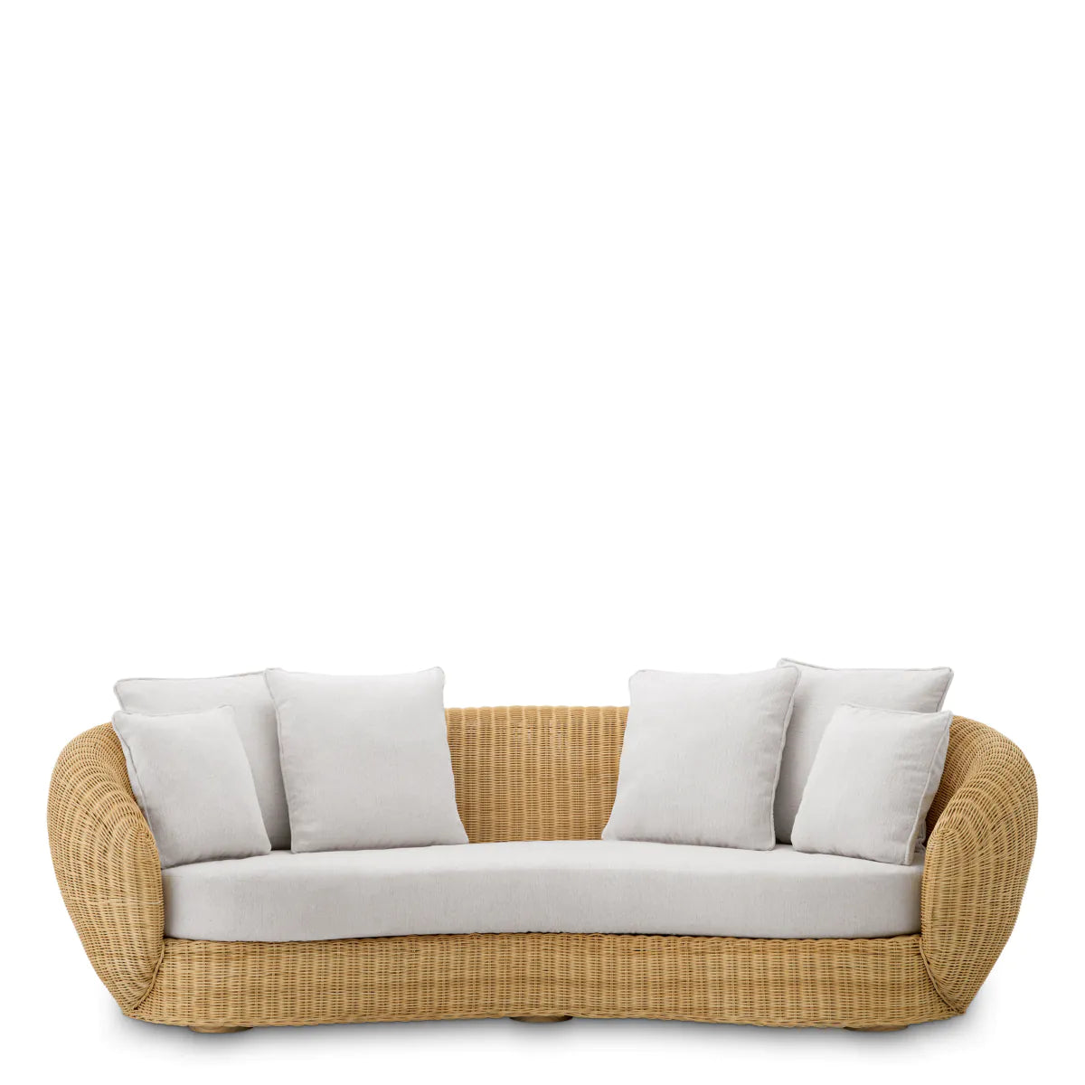 Curved Natural Rattan Sofa Rafael | Eichholtzmh.com
