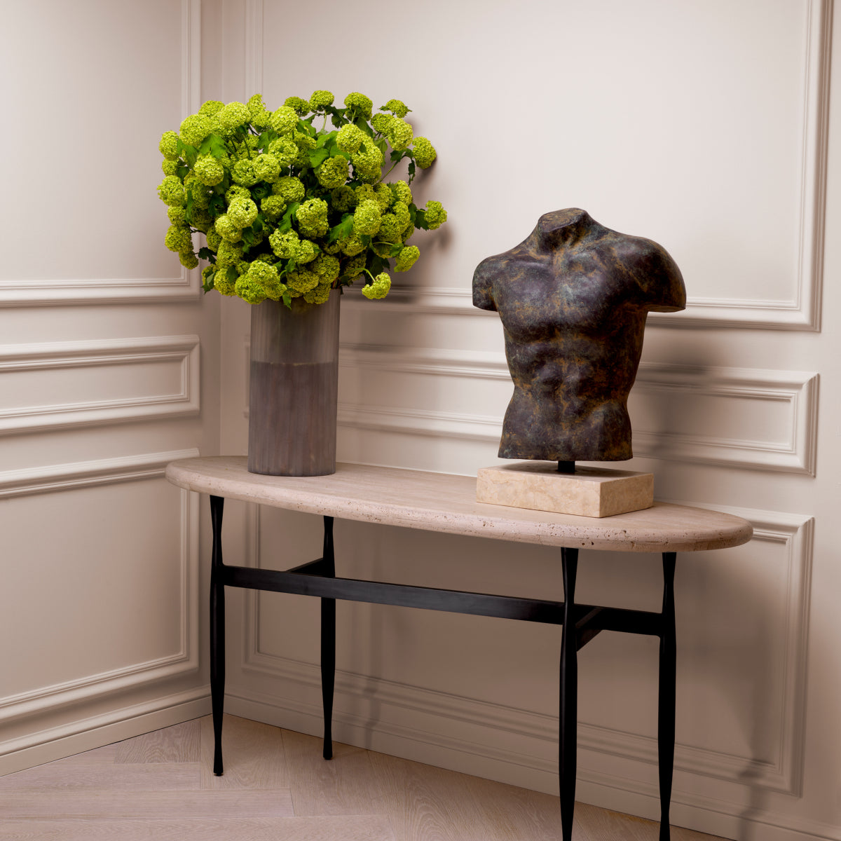 Oval Travertine Console Table Palermo | Eichholtzmh.com 