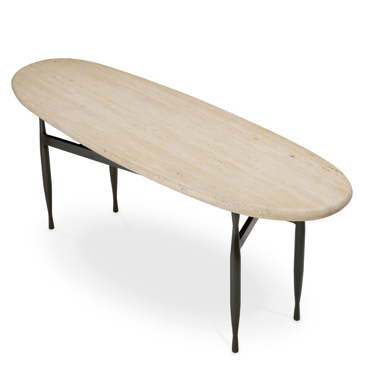 Oval Travertine Console Table Palermo | Eichholtzmh.com 