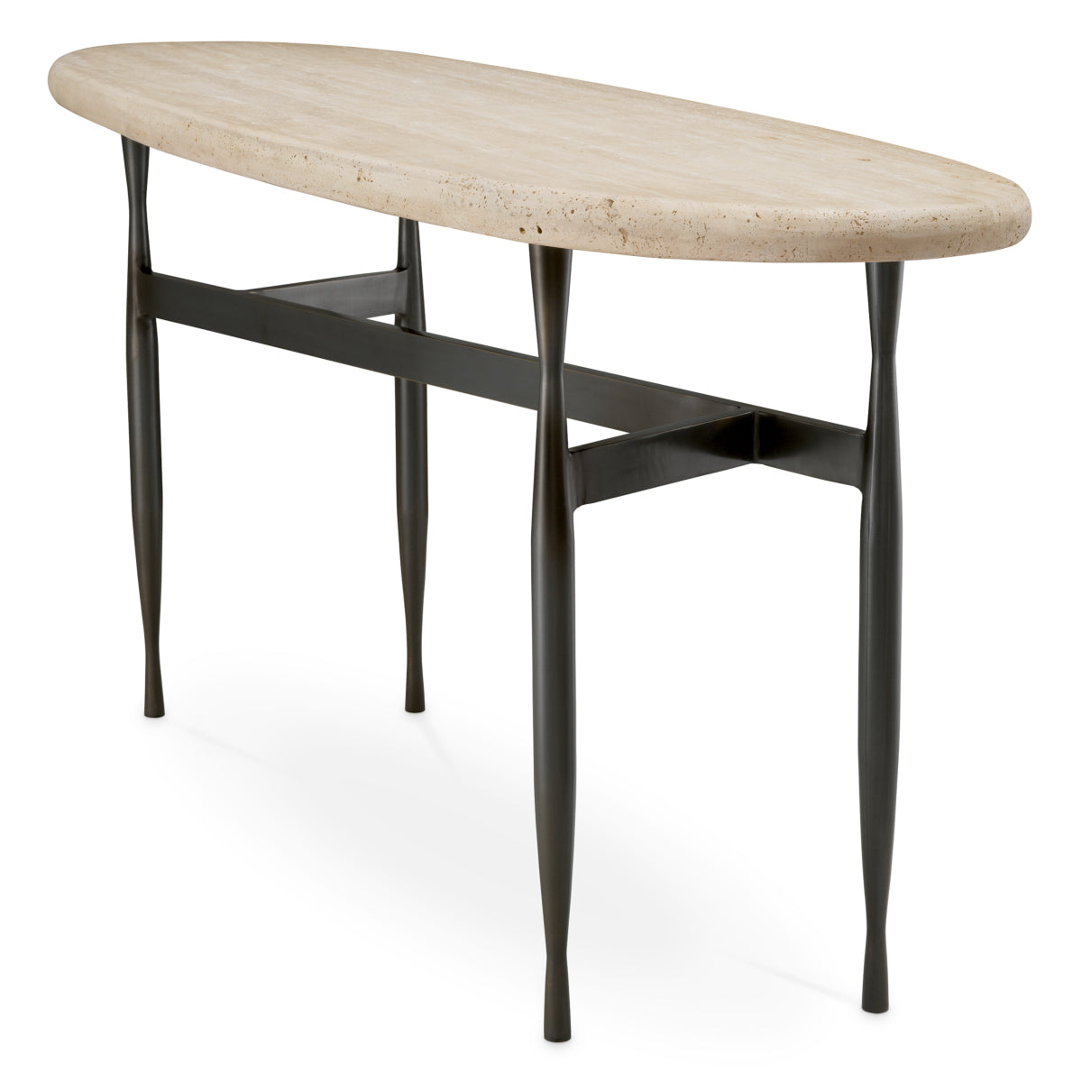 Oval Travertine Console Table Palermo | Eichholtzmh.com 