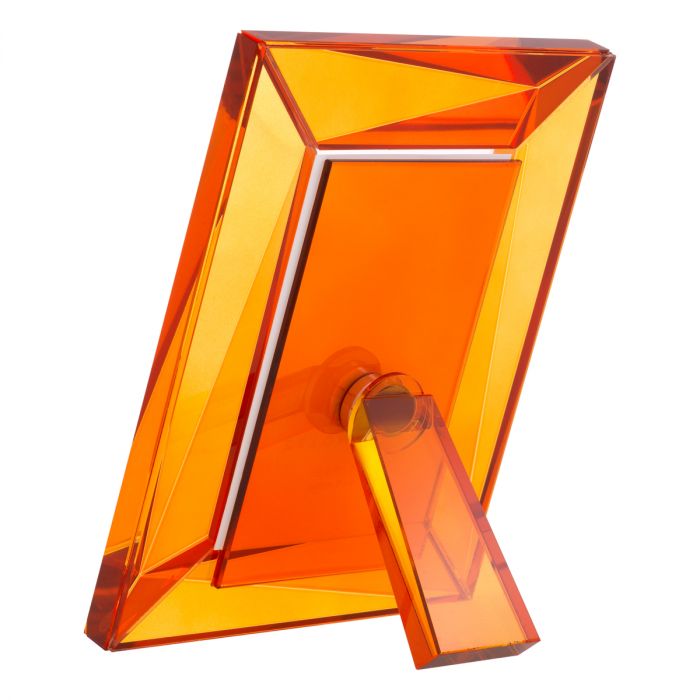 Picture Frame Obliquity S orange crystal glass set of 2