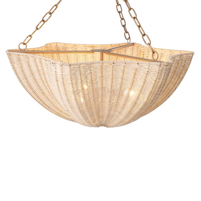 Chandelier Los Palmos natural rattan