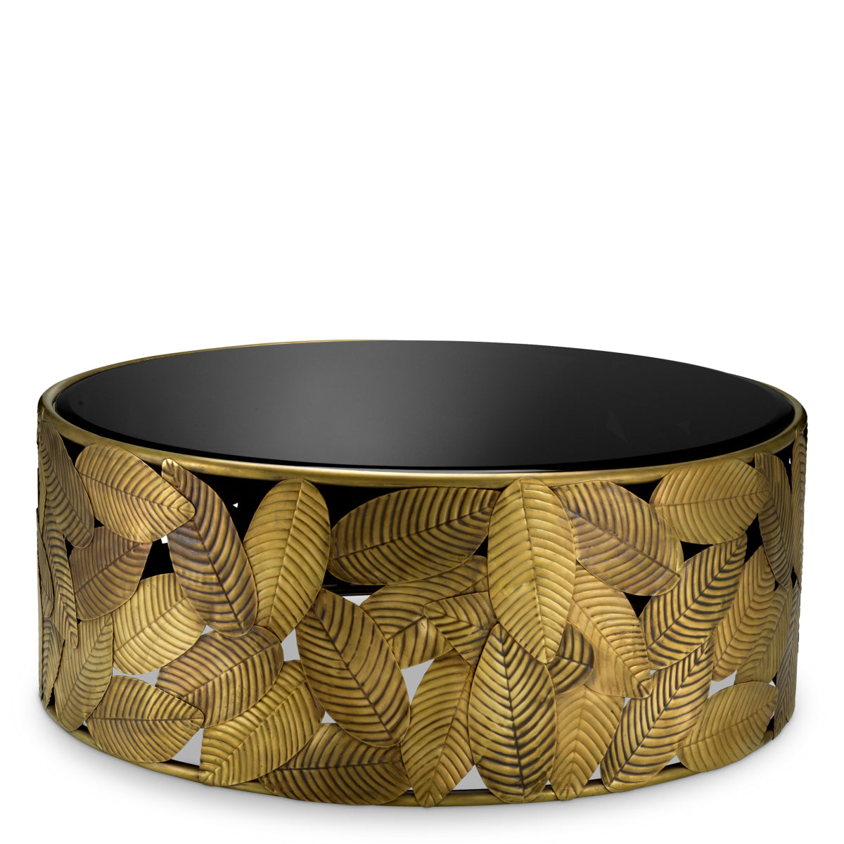 Black Glass Coffee Table Botanico | Eichholtzmh.com