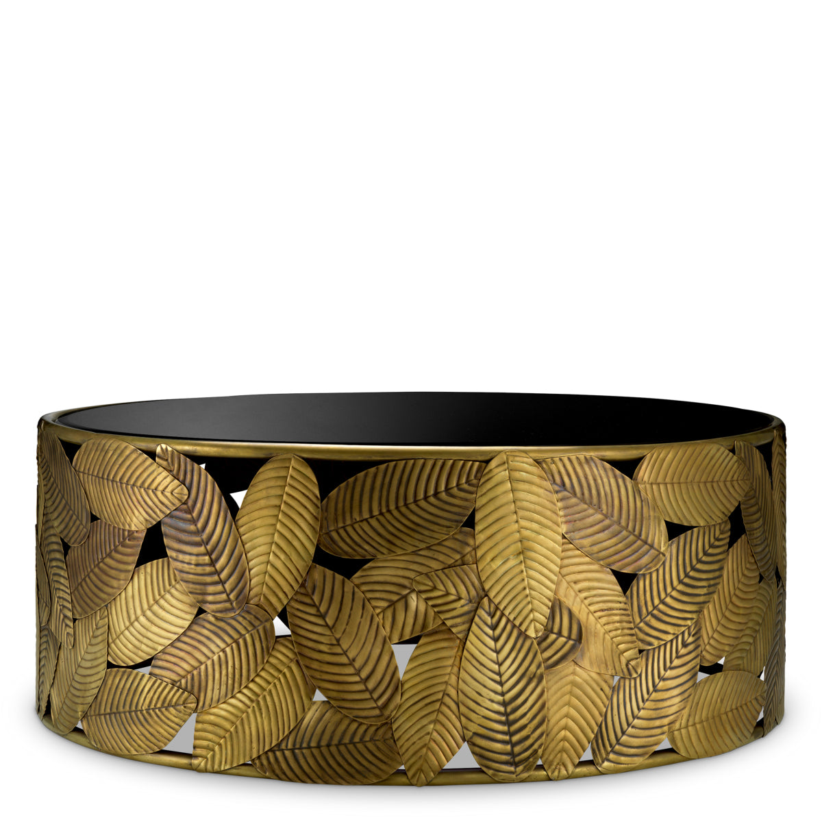 Black Glass Coffee Table Botanico | Eichholtzmh.com