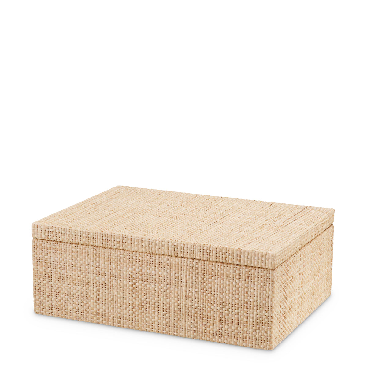 Handwoven Natural Raffia Box Cadiz | Eichholtzmh.com