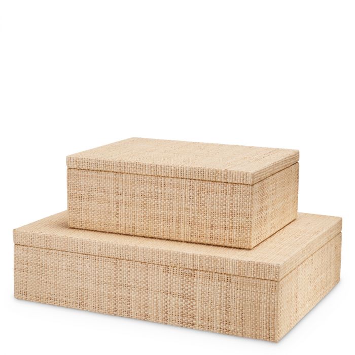 Box Cadiz S natural raffia
