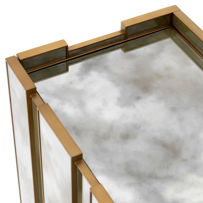 Dresser Nottingham antique mirror glass brushed brass finish