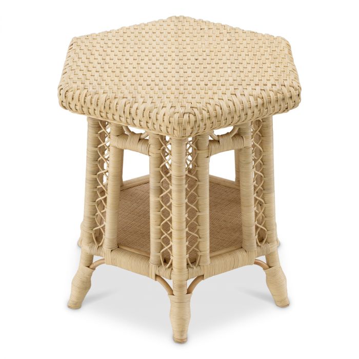 Side Table Saba Hexagon natural rattan