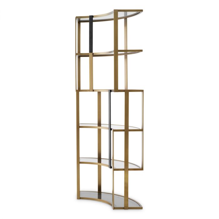 Cabinet Clio Corner brushed brass finish