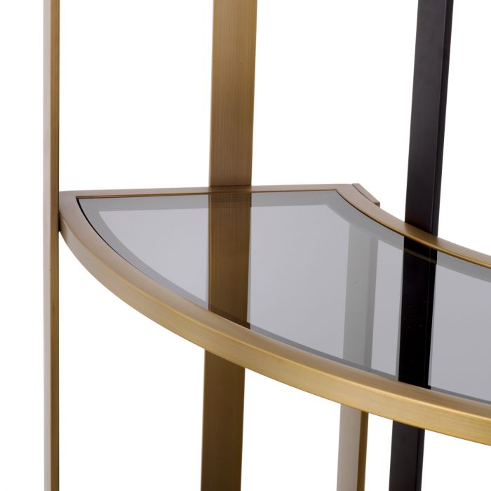 Cabinet Clio Corner brushed brass finish