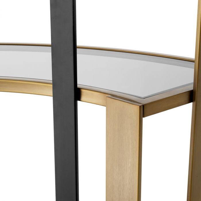 Cabinet Clio Corner brushed brass finish