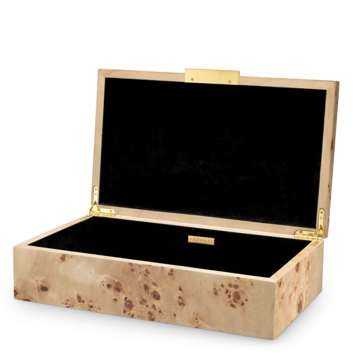 Box Faro light brown mappa burl veneer