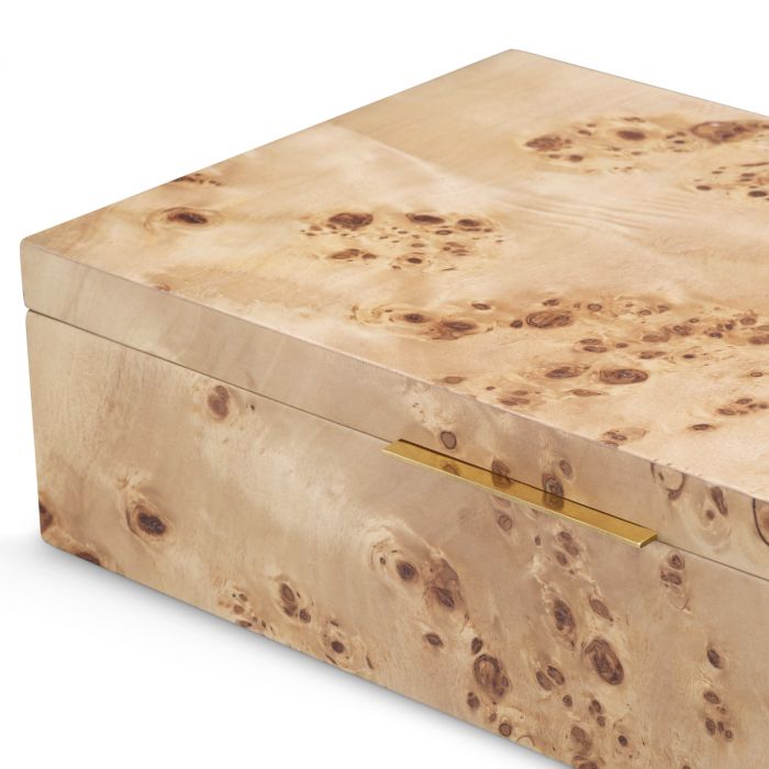 Box Faro light brown mappa burl veneer
