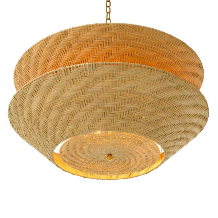 Chandelier Tavira natural rattan