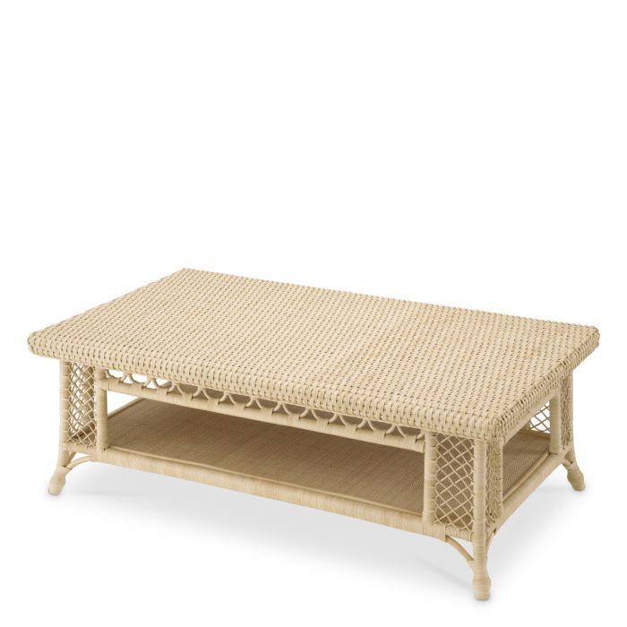 Coffee Table Saba rectangular natural rattan