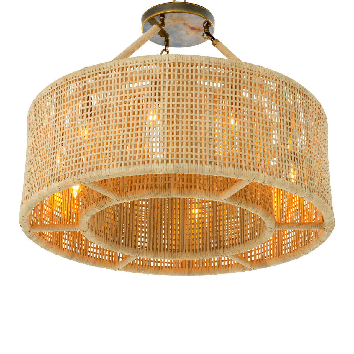Natural Rattan Chandelier Bernardi | Eichholtzmh.com