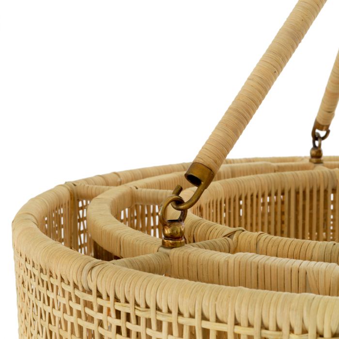 Chandelier Bernardi natural rattan