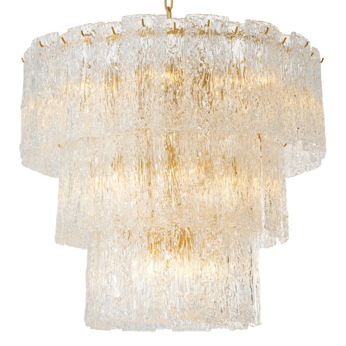 Chandelier Almeria antique brass finish