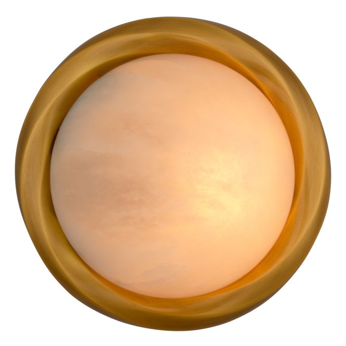 Wall Lamp Vigo antique brass finish alabaster