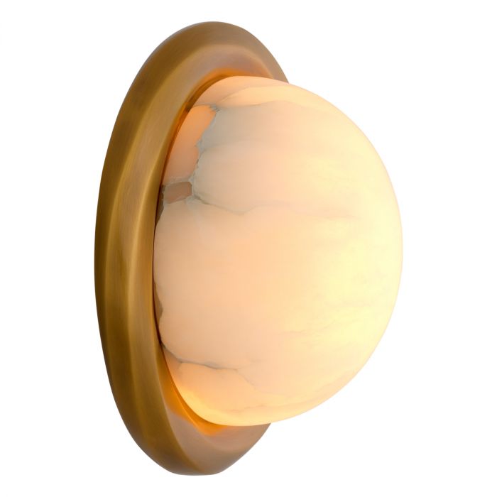 Wall Lamp Vigo antique brass finish alabaster
