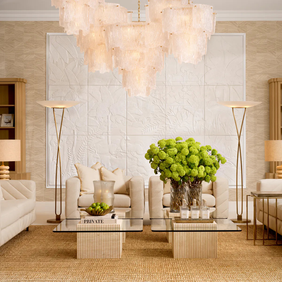 Clear Textured Glass Chandelier Asinara | Eichholtzmh.com