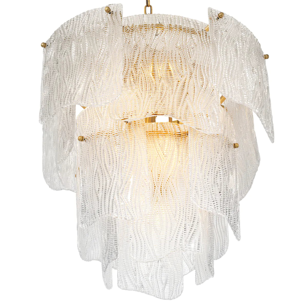 Clear Textured Glass Chandelier Asinara | Eichholtzmh.com