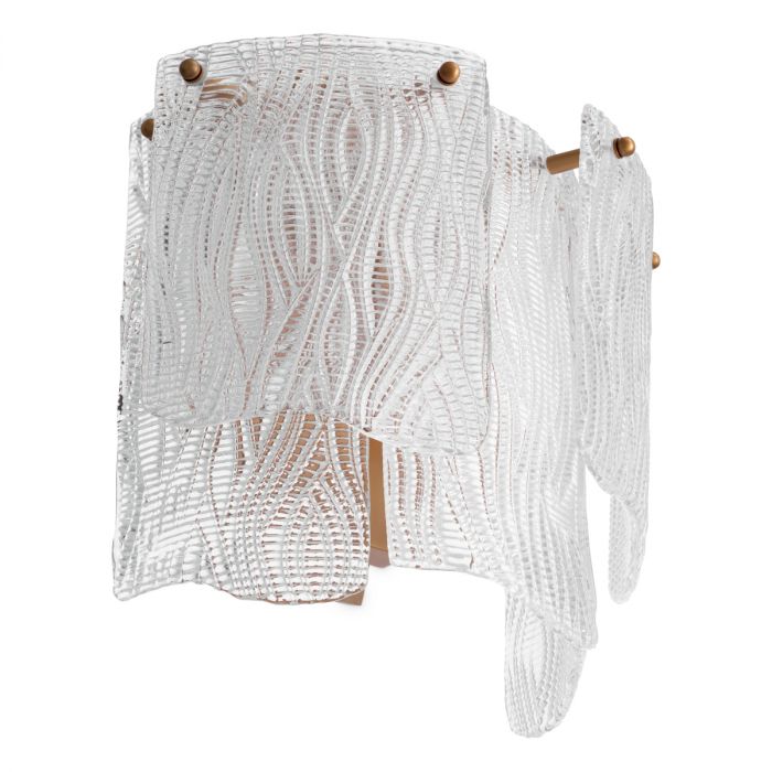 Wall Lamp Asinara clear textured glass