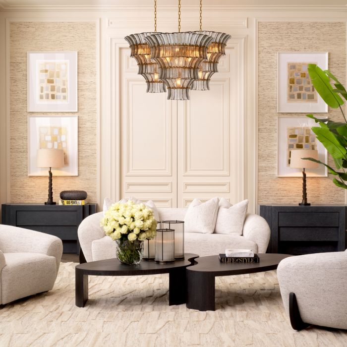 Chandelier Toscano smoke glass