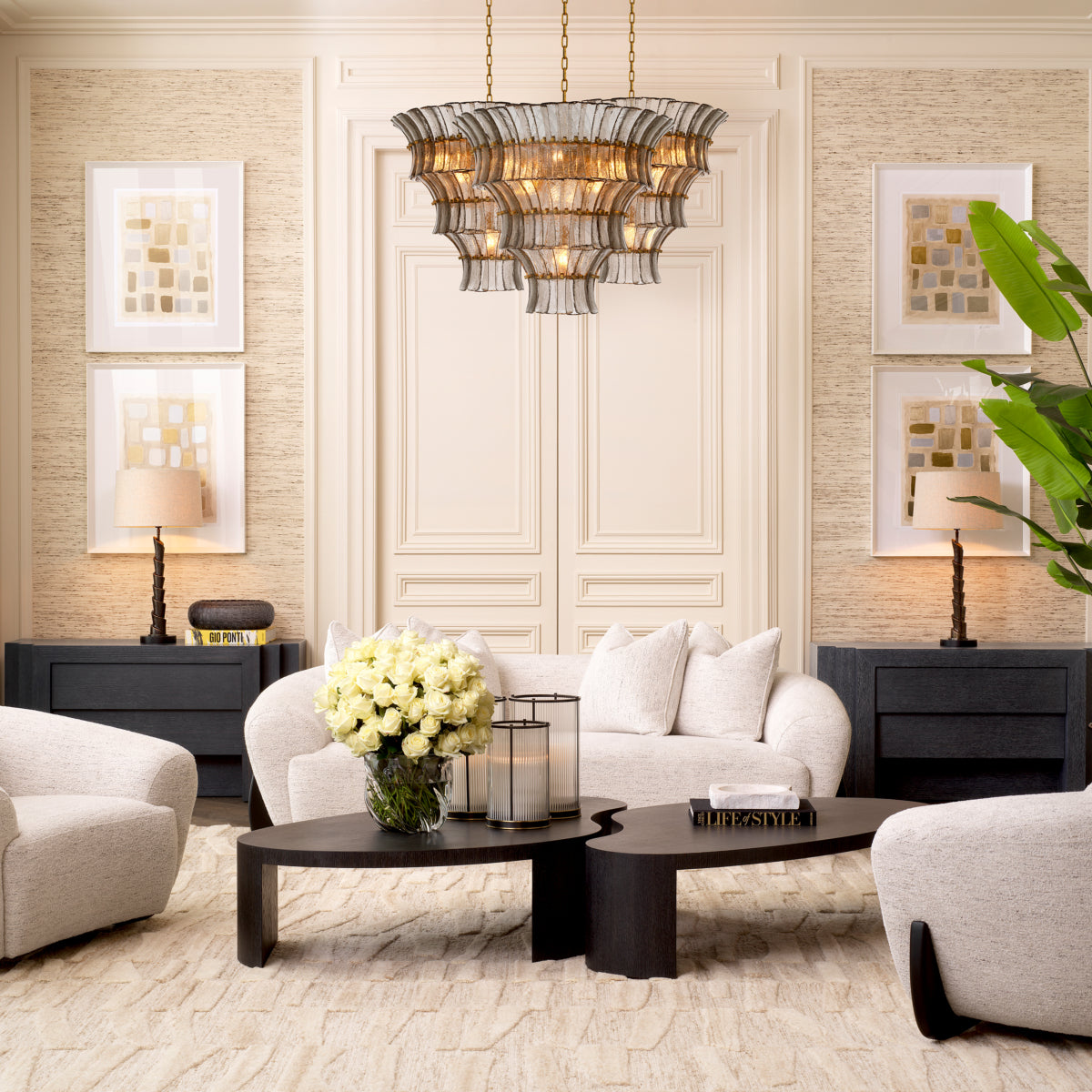 Glass Tiered Chandelier Toscano | Eichholtzmh.com