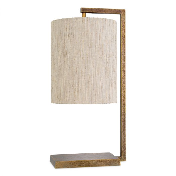 Table Lamp Volturno vintage brass finish incl shade