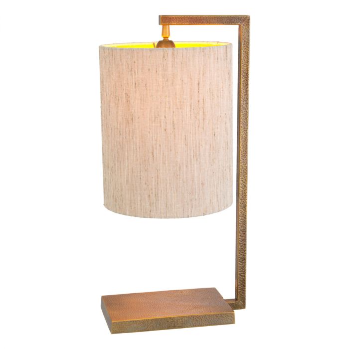 Table Lamp Volturno vintage brass finish incl shade