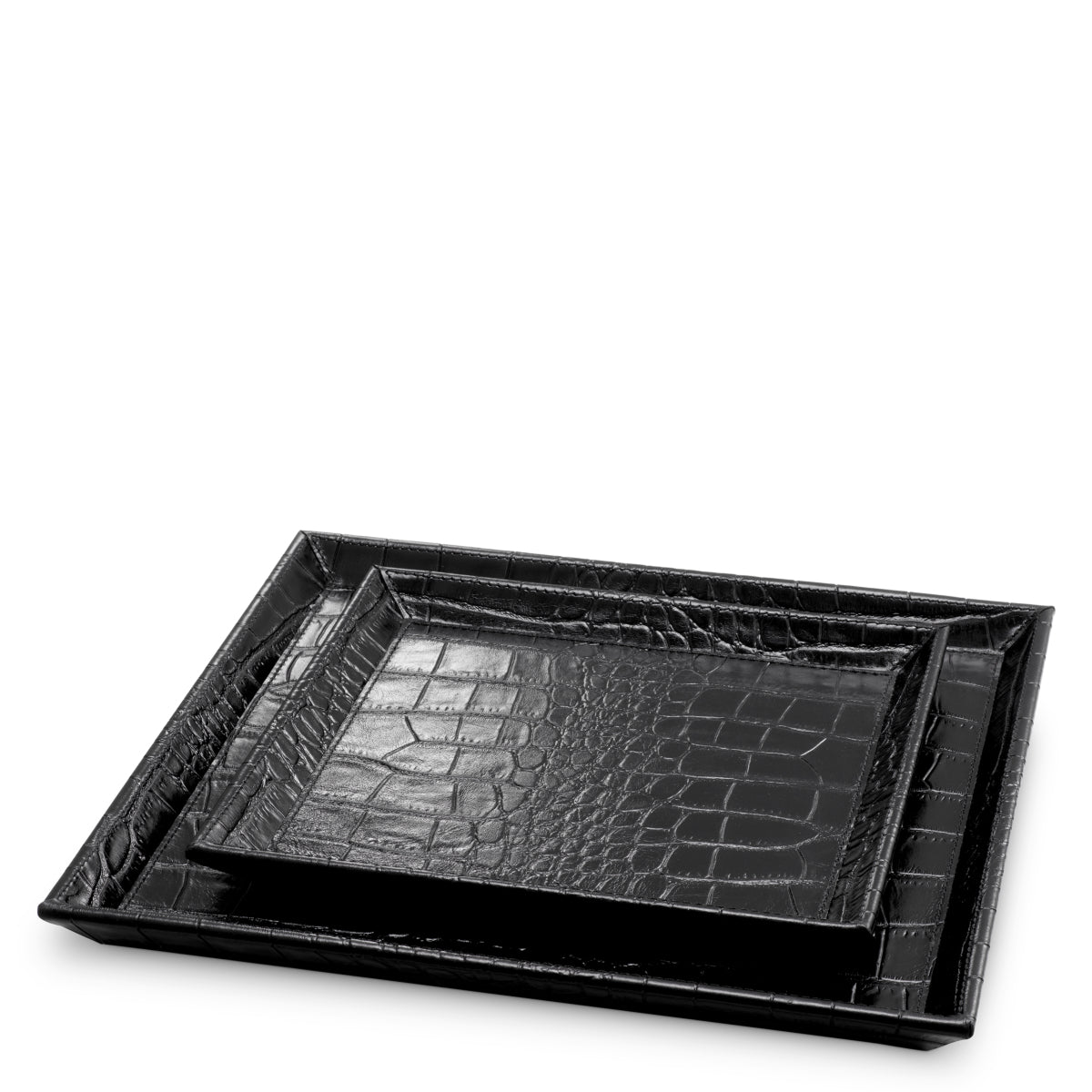 Croco Leather Trays (2) Scaleo | Eichholtzmh.com