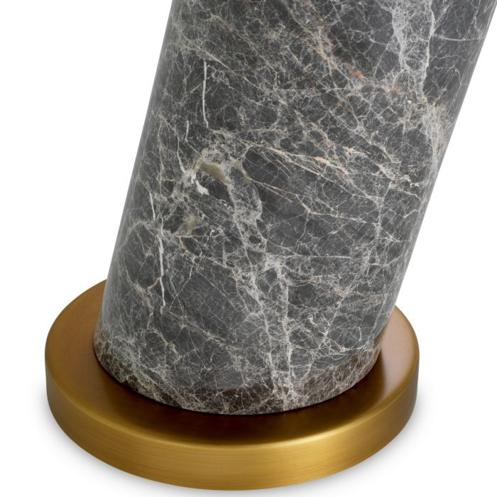 Table Lamp Daniel grey marble antique brass finish