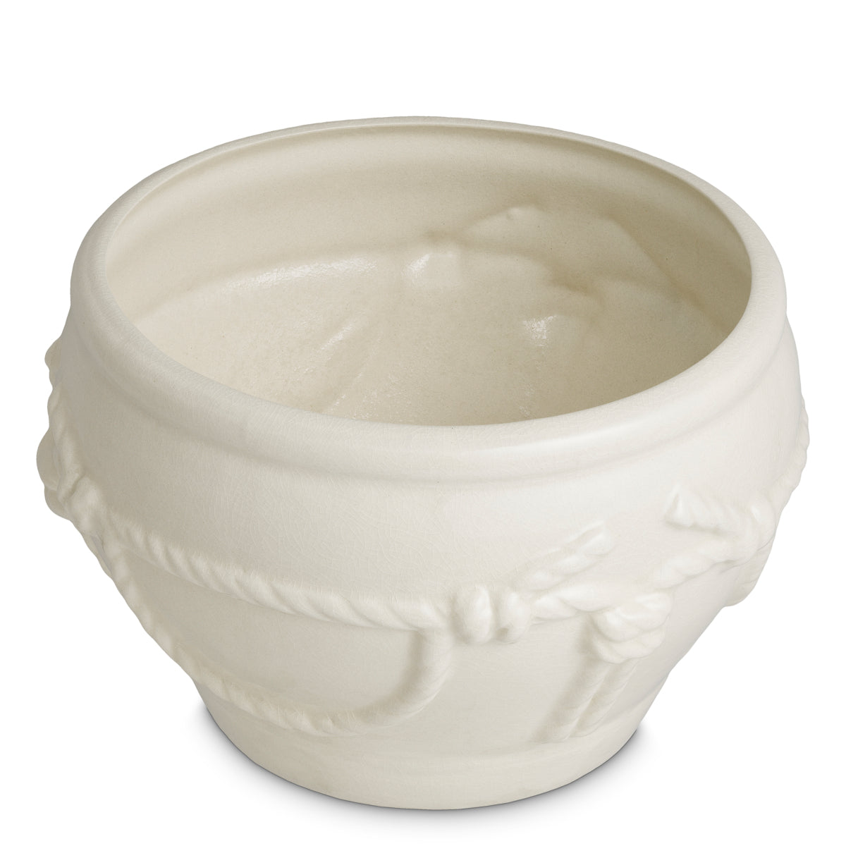 Off-White Crackled Planter Giverny  | Eichholtzmh.com