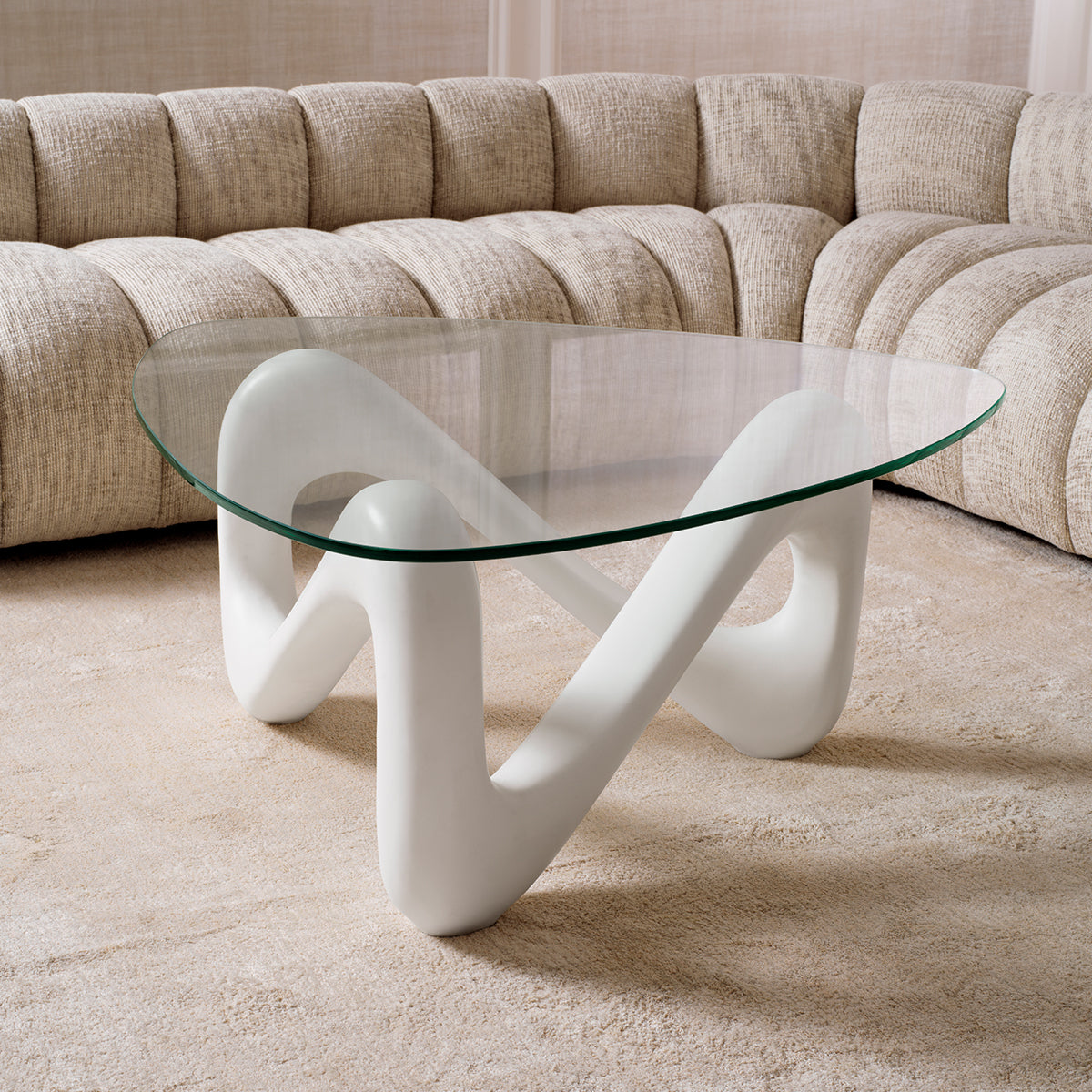 Off-White Sculptural Coffee Table Aventura | Eichholtzmh.com