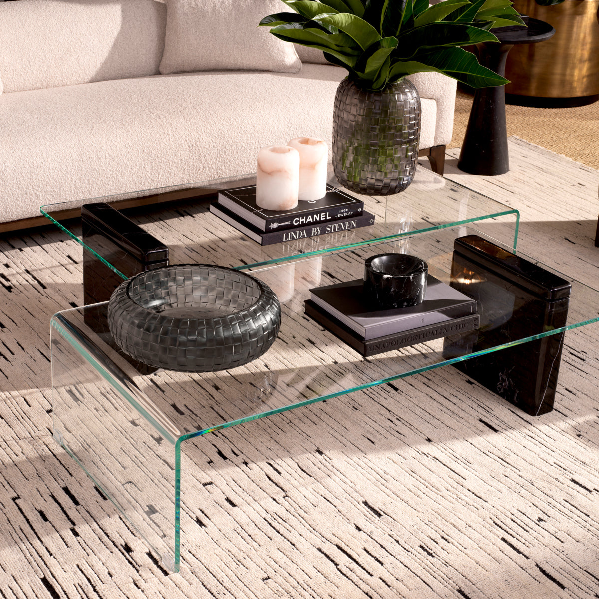 Clear Glass Coffee Table Stonecrest | Eichholtzmh.com