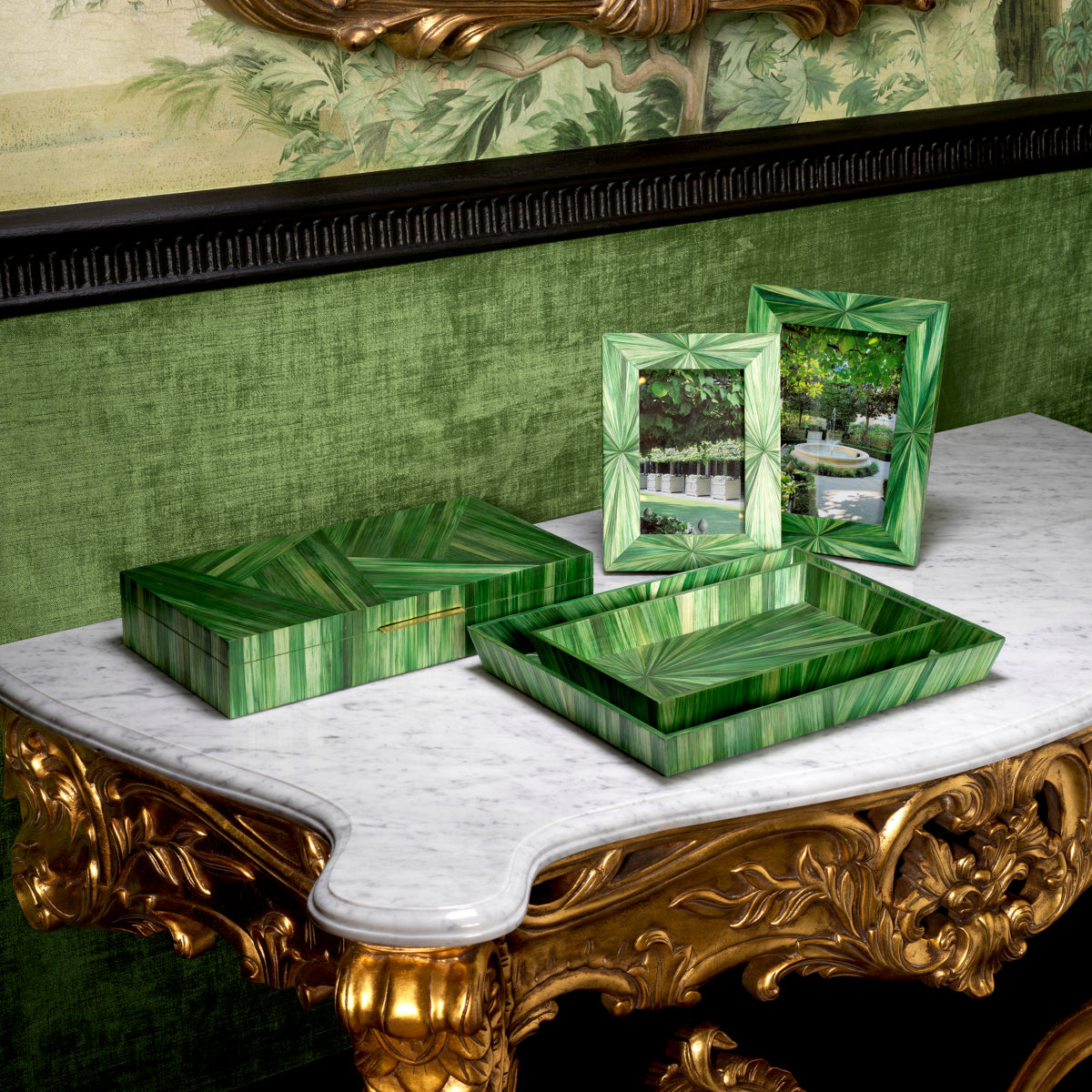 Green Straw Picture Frame Harvard | Eichholtzmh.com