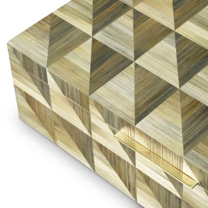Box Hilgard straw marquetry brown