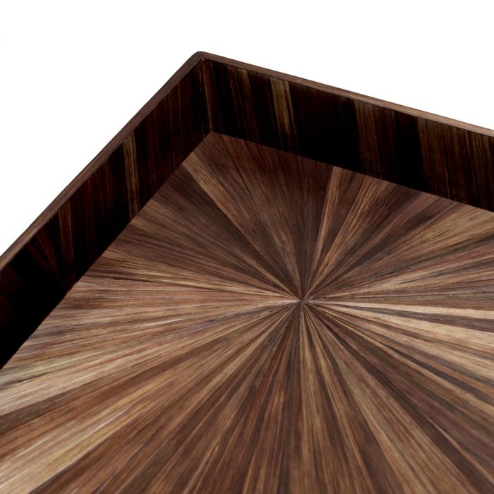 Desk Tray Harvard L straw marquetry brown