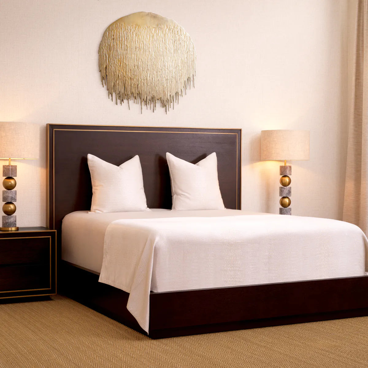 Brown Oak Bed Frame Camelot | Eichholtzmh.com