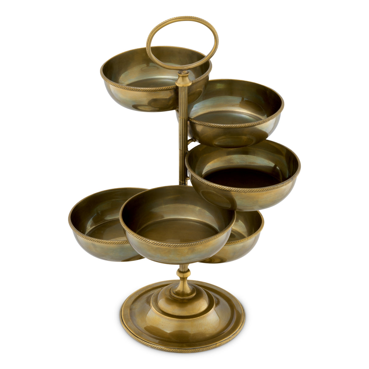 Vintage Brass 6-Bowl Stand Christine | Eichholtzmh.com