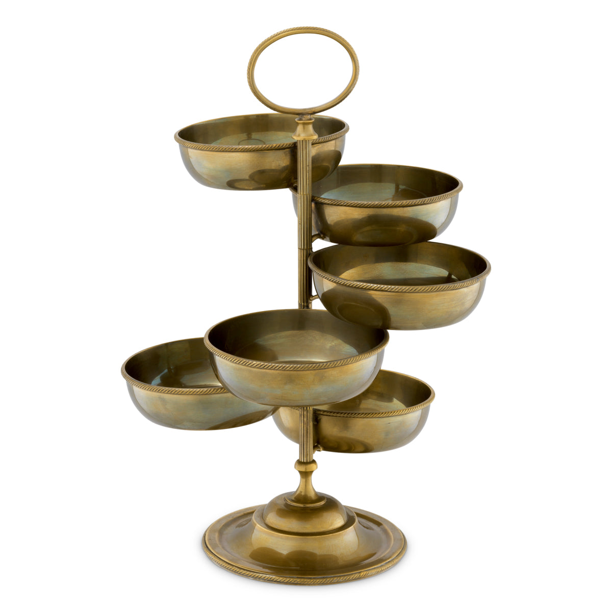 Vintage Brass 6-Bowl Stand Christine | Eichholtzmh.com