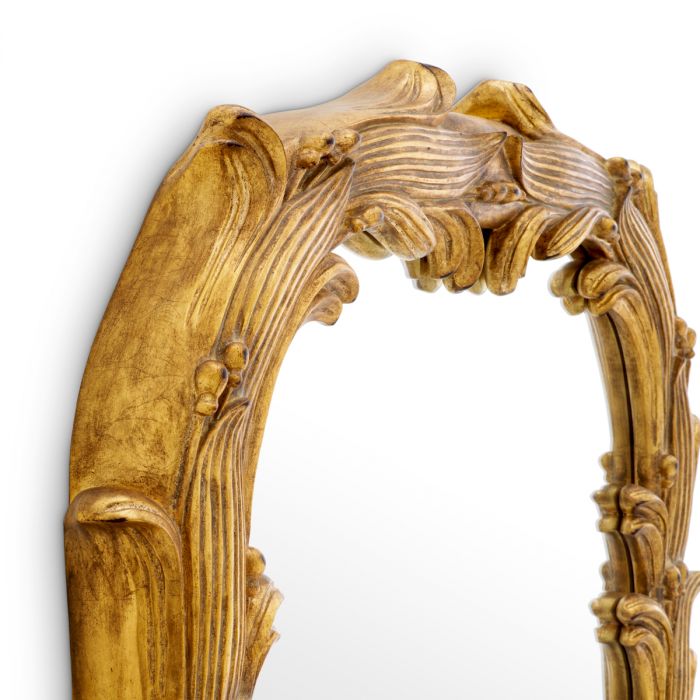Mirror Gavin antique gold finish