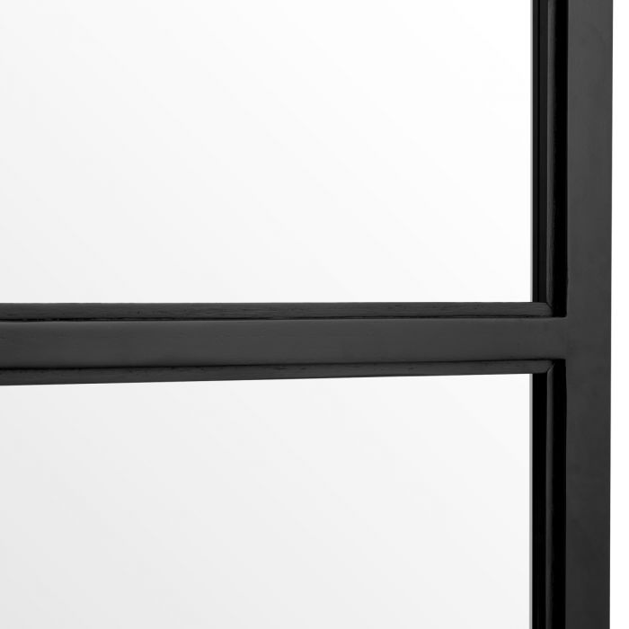 Folding Screen Jacques classic black finish antique mirror glass