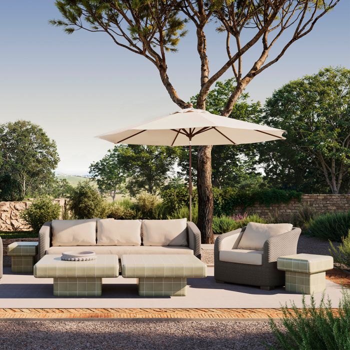 Outdoor Coffee Table Mateo light grey