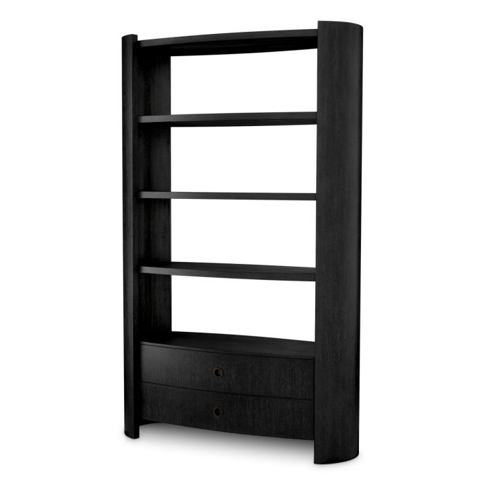 Cabinet Splendora charcoal grey oak veneer bronze finish