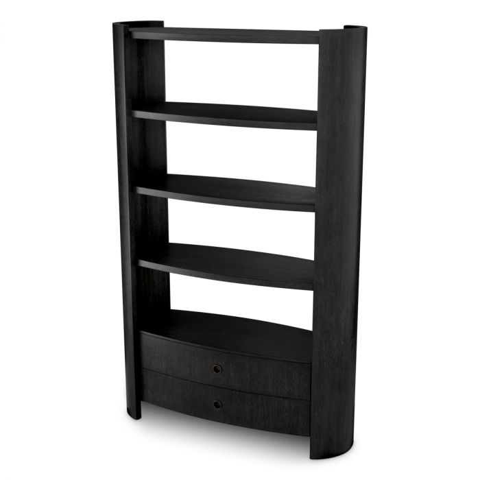 Cabinet Splendora charcoal grey oak veneer bronze finish