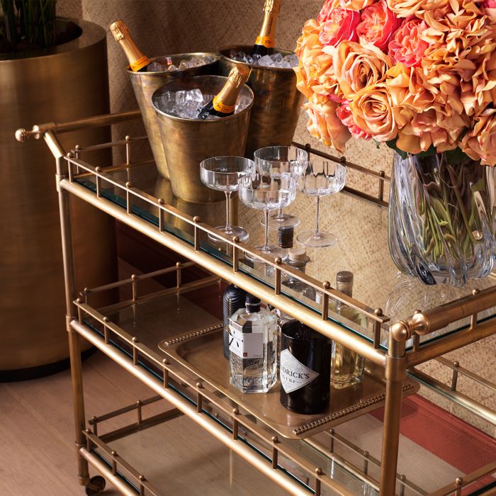 Trolley Scarlett L vintage brass finish